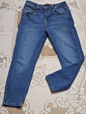 Blue Age Women's Skinny Stretch Jeans in Medium Blue Size 11